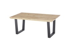 Couchtisch >ASOLA< in Eiche furniert / schwarz -...
