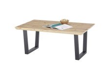 Couchtisch >ASOLA< in Eiche furniert / schwarz - 110x45x70cm (BxHxT)