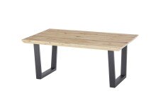 Couchtisch >ASOLA< in Eiche furniert / schwarz -...