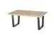 Couchtisch >ASOLA< in Eiche furniert / schwarz - 110x45x70cm (BxHxT)