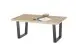 Couchtisch >ASOLA< in Eiche furniert / schwarz - 110x45x70cm (BxHxT)