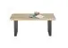 Couchtisch >ASOLA< in Eiche furniert / schwarz - 110x45x70cm (BxHxT)