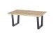 Couchtisch >ASOLA< in Eiche furniert / schwarz - 110x45x70cm (BxHxT)