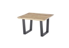 Couchtisch >ASOLA< in Eiche furniert / schwarz -...
