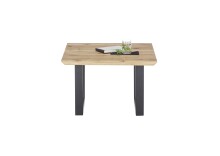 Couchtisch >ASOLA< in Eiche furniert / schwarz - 70x45x70cm (BxHxT)
