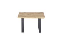 Couchtisch >ASOLA< in Eiche furniert / schwarz - 70x45x70cm (BxHxT)
