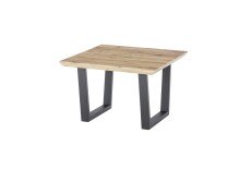 Couchtisch >ASOLA< in Eiche furniert / schwarz -...
