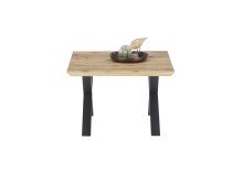Couchtisch >ASOLA< in Eiche / schwarz, furniert - 70x45x70cm (BxHxT)