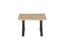 Couchtisch >ASOLA< in Eiche / schwarz, furniert - 70x45x70cm (BxHxT)