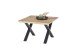 Couchtisch >ASOLA< in Eiche / schwarz, furniert - 70x45x70cm (BxHxT)