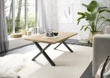 Couchtisch >ASOLA< in Eiche / schwarz, furniert -...