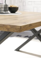 Couchtisch >ASOLA< in Eiche / schwarz, furniert - 110x45x70cm (BxHxT)