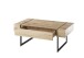 Couchtisch >PAPHOS< Schublade, Asteiche furniert / schwarz - 110x45x60cm (BxHxT)