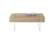 Couchtisch >PAPHOS< Schublade, Asteiche furniert / Edelstahloptik - 110x45x60cm (BxHxT)