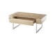 Couchtisch >PAPHOS< Schublade, Asteiche furniert / Edelstahloptik - 110x45x60cm (BxHxT)