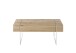 Couchtisch >PAPHOS< Schublade, Asteiche furniert / Edelstahloptik - 110x45x60cm (BxHxT)