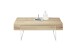 Couchtisch >BIRMINGHAM< Schublade, Eiche furniert / Edelstahl-Optik - 110x40x60 (BxHxT)