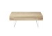 Couchtisch >BIRMINGHAM< Schublade, Eiche furniert / Edelstahl-Optik - 110x40x60 (BxHxT)