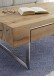 Couchtisch >BIRMINGHAM< Schublade, Eiche furniert / Edelstahl-Optik - 110x40x60 (BxHxT)