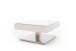 Couchtisch >MARIKO< mit Stauraum, weiss, MDF/ Metall/ Sicherheitsglas - 75x38x75cm (BxHxT)
