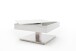 Couchtisch >MARIKO< mit Stauraum, weiss, MDF/ Metall/ Sicherheitsglas - 75x38x75cm (BxHxT)