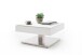 Couchtisch >MARIKO< mit Stauraum, weiss, MDF/ Metall/ Sicherheitsglas - 75x38x75cm (BxHxT)
