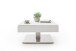 Couchtisch >MARIKO< mit Stauraum, weiss, MDF/ Metall/ Sicherheitsglas - 75x38x75cm (BxHxT)