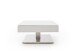 Couchtisch >MARIKO< mit Stauraum, weiss, MDF/ Metall/ Sicherheitsglas - 75x38x75cm (BxHxT)