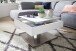 Couchtisch >MARIKO< mit Stauraum, weiss, MDF/ Metall/ Sicherheitsglas - 75x38x75cm (BxHxT)