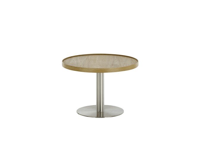 Couchtisch >MONTEVERDE< in Eiche furniert, Holzwerkstoff/ Metall - 40x60cm (HxD)