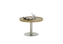 Couchtisch >MONTEVERDE< in Eiche furniert, Holzwerkstoff/ Metall - 40x60cm (HxD)