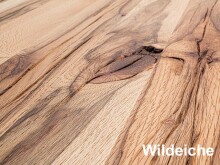 Esstisch >Dublin I< in Wildeiche aus Massivholz - 220x76x100cm (BxHxT)