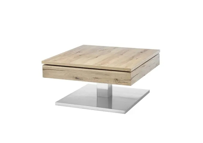 Couchtisch >MONROVIA< mit Stauraumfach, Asteiche furniert - 75x38x75 (BxHxT)