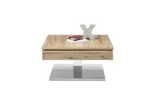 Couchtisch >MONROVIA< mit Stauraumfach, Asteiche furniert - 75x38x75 (BxHxT)