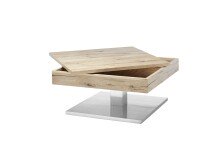 Couchtisch >MONROVIA< mit Stauraumfach, Asteiche furniert - 75x38x75 (BxHxT)