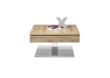 Couchtisch >MONROVIA< mit Stauraumfach, Asteiche furniert - 75x38x75 (BxHxT)