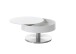 Couchtisch >SUVA< mit Stauraumfach, weiss, Glas/ Metall/ MDF - 40x79cm (HxD)