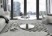 Couchtisch >SUVA< mit Stauraumfach, weiss, Glas/ Metall/ MDF - 40x79cm (HxD)