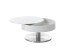 Couchtisch >SUVA< mit Stauraumfach, weiss, Glas/ Metall/ MDF - 40x79cm (HxD)