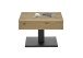Couchtisch >ASHTON< aufklappbar, Eiche furniert / schwarz - 70x45x70 (BxHxT)