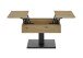 Couchtisch >ASHTON< aufklappbar, Eiche furniert / schwarz - 70x45x70 (BxHxT)