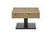 Couchtisch >ASHTON< aufklappbar, Eiche furniert / schwarz - 70x45x70 (BxHxT)