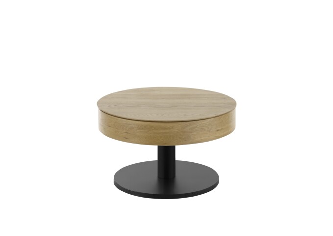 Couchtisch >TANGER< mit Lift und Stauraum, in Asteiche furniert - 47/65x78cm (HxD)