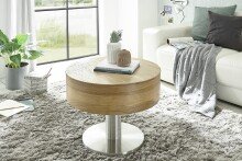 Couchtisch >TANGER< mit Lift un Stauraum, Asteiche furniert - 47/65x60cm (HxD)