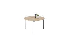Couchtisch >ASSUAN< in Eiche, Massivholz / Metall - 33x55cm (HxD)