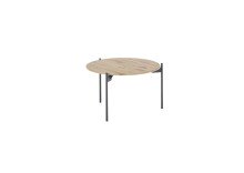 Couchtisch >ASSUAN< in Eiche, Massivholz / Metall - 33x55cm (HxD)