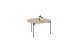 Couchtisch >ASSUAN< in Eiche, Massivholz / Metall - 33x55cm (HxD)