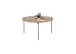 Couchtisch >ASSUAN< in eichenfarben, Massivholz/ Metall - 38x74cm (HxD)