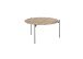 Couchtisch >ASSUAN< in eichenfarben, Massivholz/ Metall - 38x74cm (HxD)