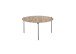 Couchtisch >ASSUAN< in eichenfarben, Massivholz/ Metall - 38x74cm (HxD)